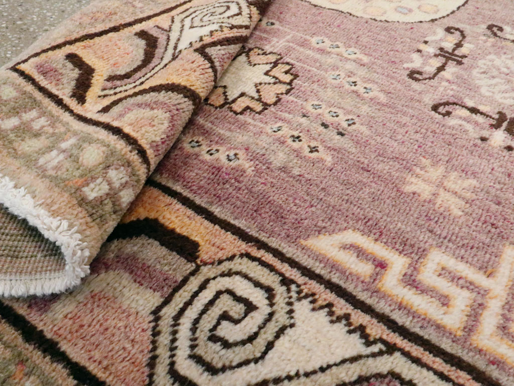 Antique East Turkestan Khotan Square Carpet, No.18401 - Staging