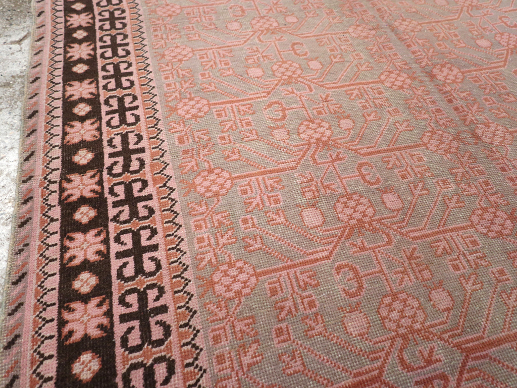 Vintage East Turkestan Khotan Carpet, No.18409 - Staging