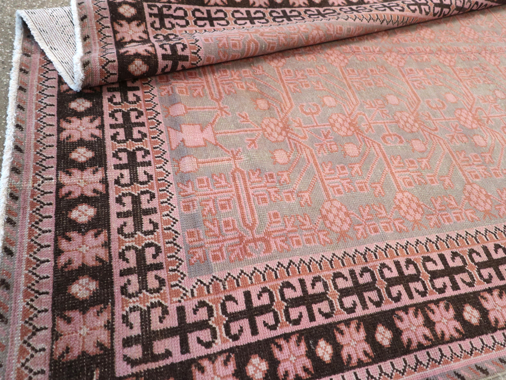 Vintage East Turkestan Khotan Carpet, No.18409 - Staging