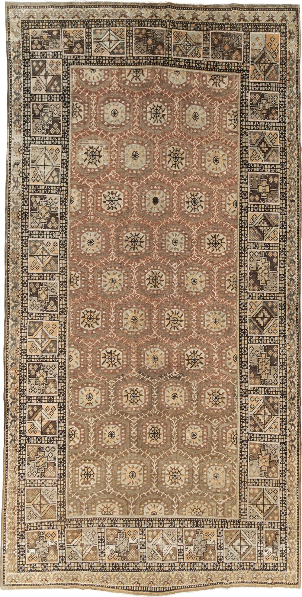 Antique East Turkestan Khotan Gallery Rug, No.18427 - Staging