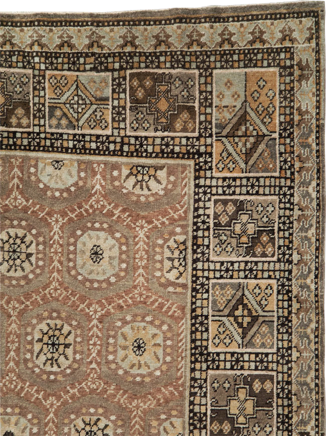 Antique East Turkestan Khotan Gallery Rug, No.18427 - Staging
