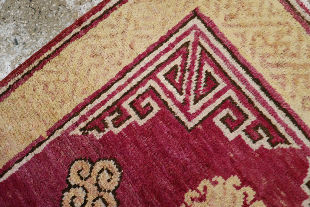 Antique East Turkestan Khotan Rug, No.18429 - Staging