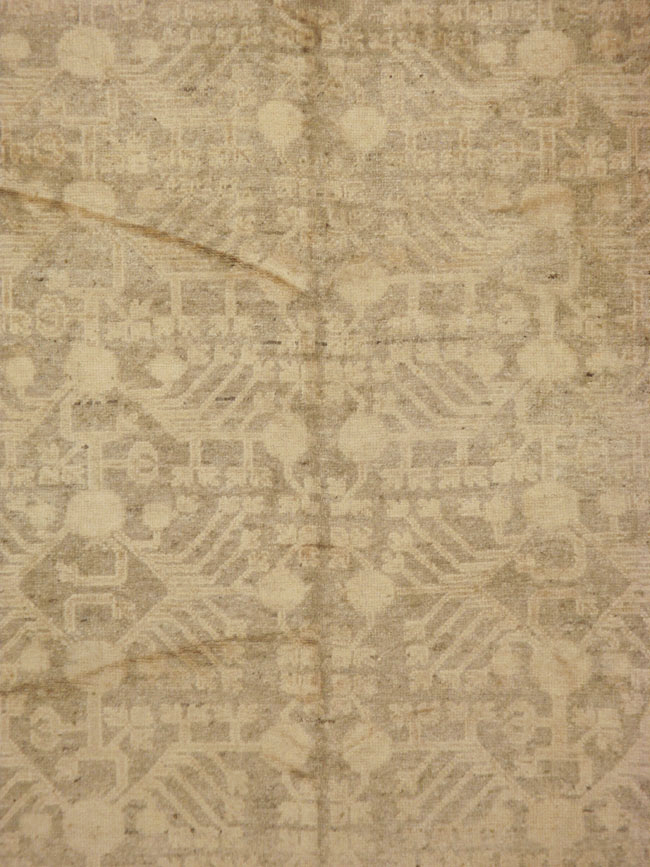 Vintage East Turkestan Khotan Carpet, No.18439 - Staging