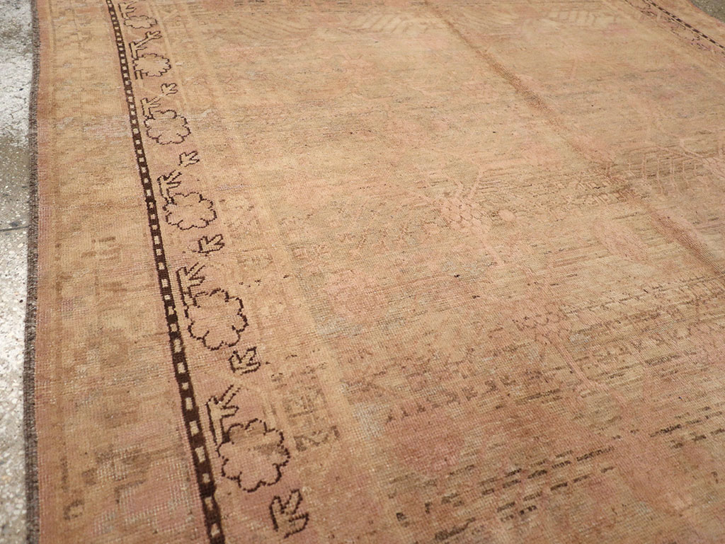 Vintage East Turkestan Khotan Carpet, No.18440 - Staging