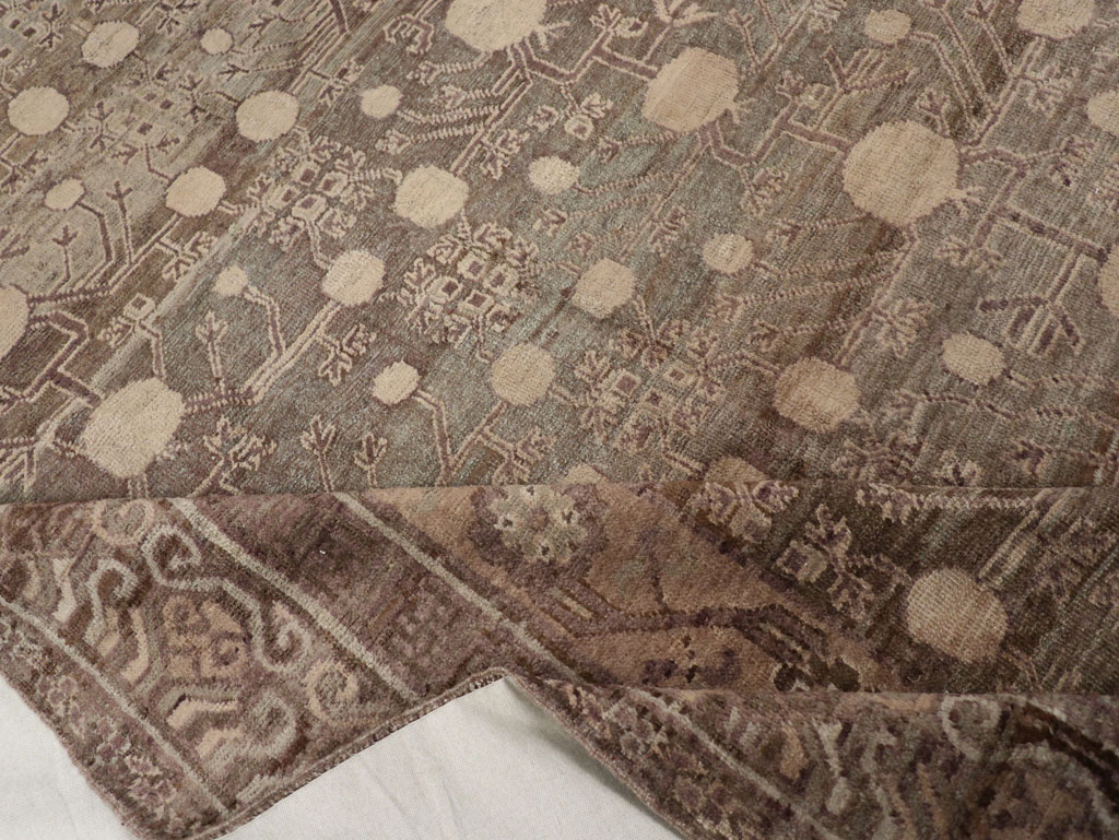 Vintage East Turkestan Khotan Carpet, No.18441 - Staging