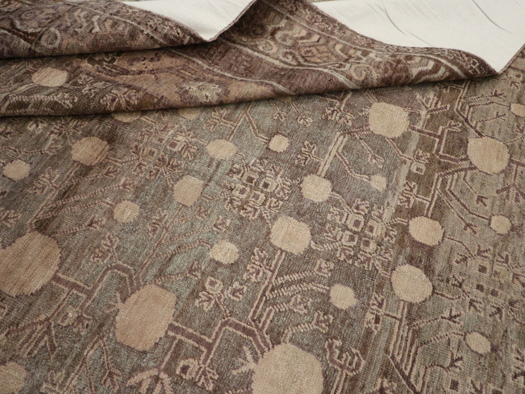 Vintage East Turkestan Khotan Carpet, No.18441 - Staging