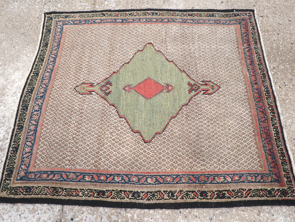 Vintage Persian Hamadan Rug, No.18461 - Staging