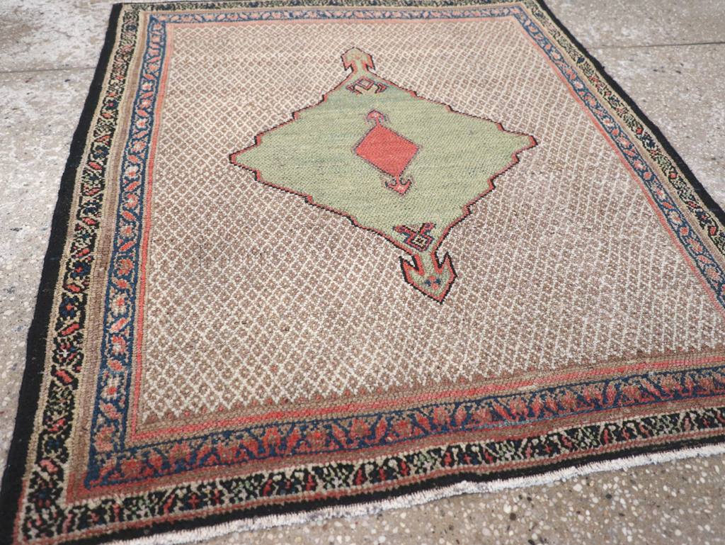 Vintage Persian Hamadan Rug, No.18461 - Staging