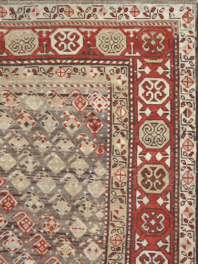 Antique Caucasian Kazak Rug, No.18467 - Staging