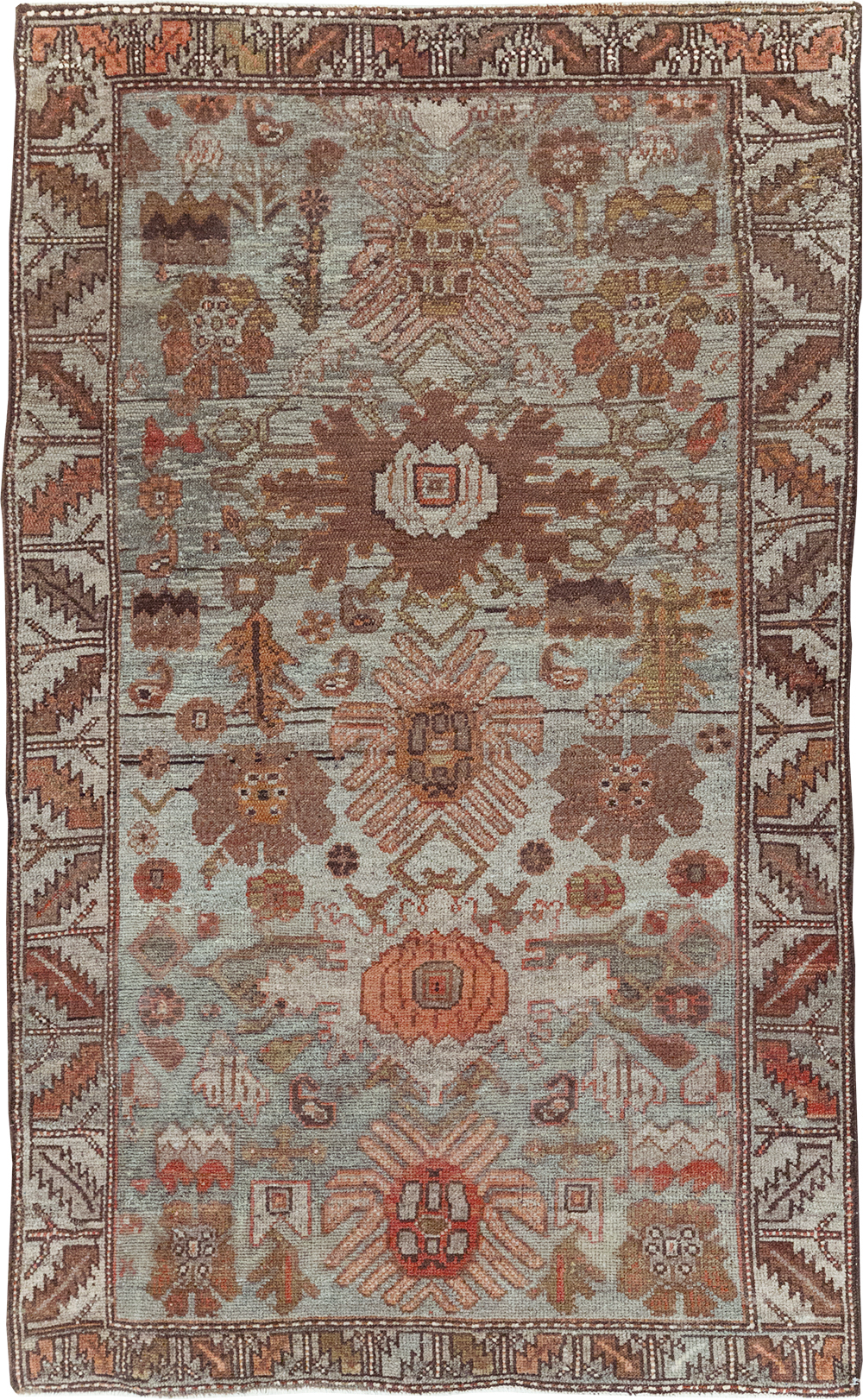 Vintage Persian Kurdish Rug, No.18470 - Staging