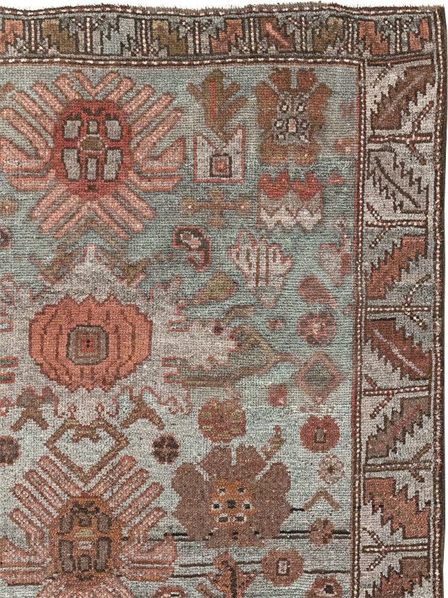 Vintage Persian Kurdish Rug, No.18470 - Staging