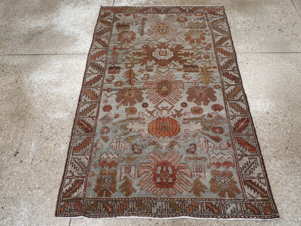 Vintage Persian Kurdish Rug, No.18470 - Staging
