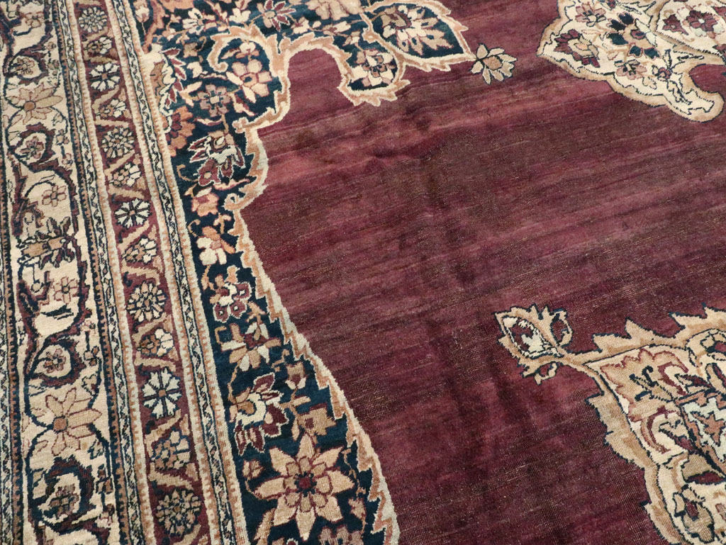 Antique Persian Lavar Kerman Carpet, No.18494 - Staging