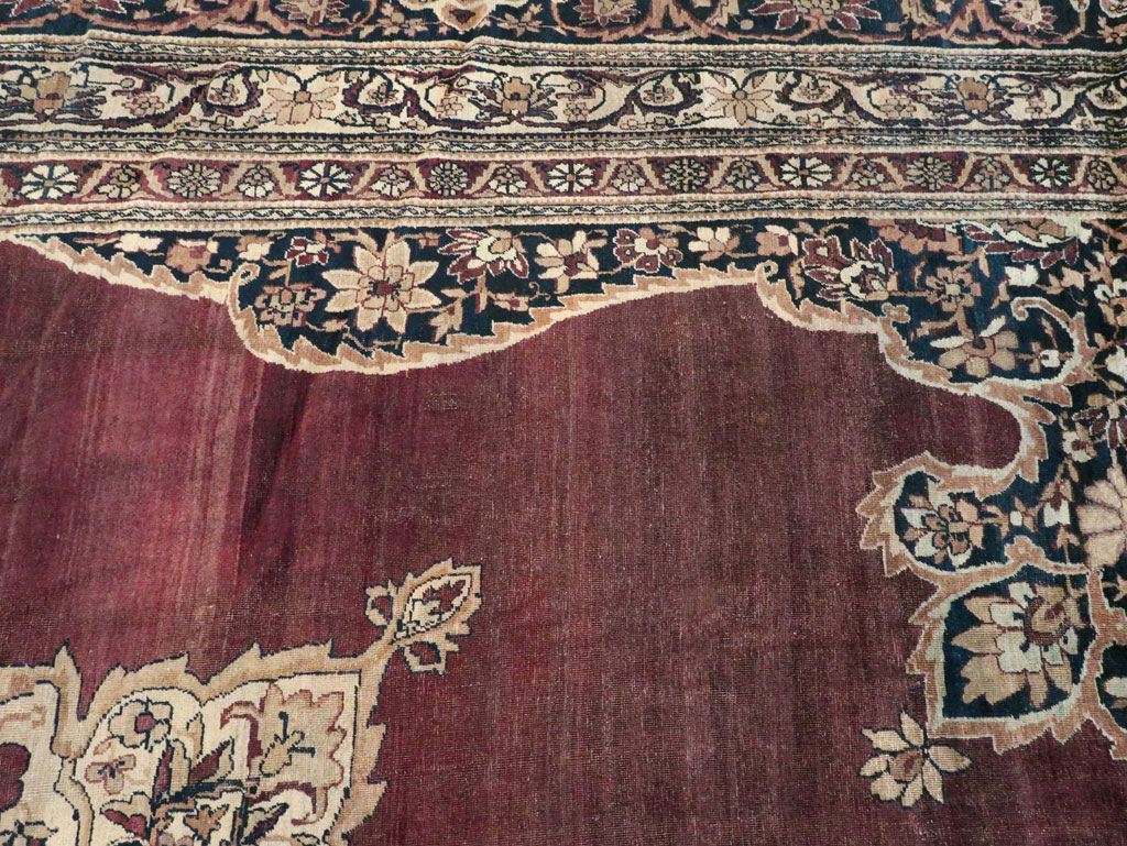 Antique Persian Lavar Kerman Carpet, No.18494 - Staging