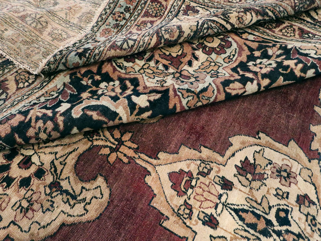 Antique Persian Lavar Kerman Carpet, No.18494 - Staging