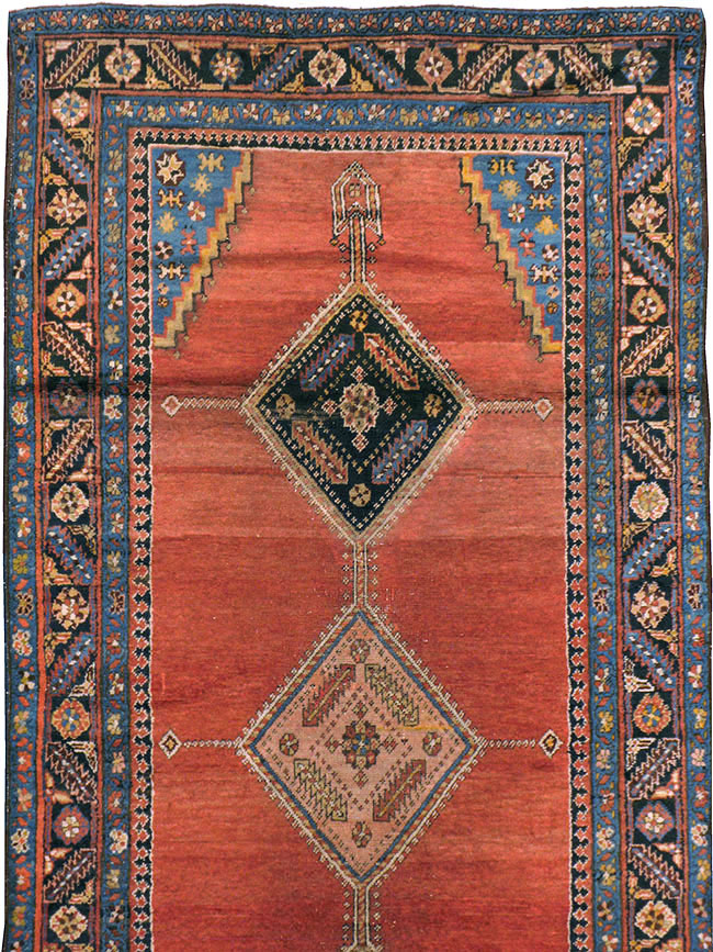 Antique Persian Bakshaish Runner, No.18510 - Staging
