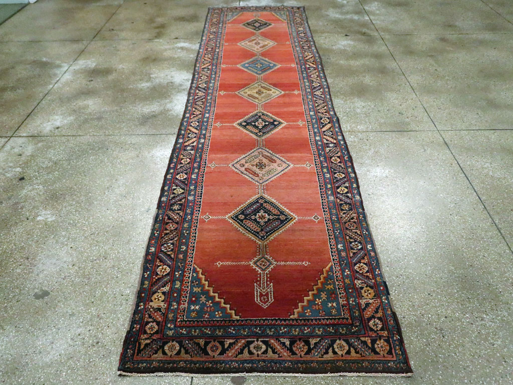 Antique Persian Bakshaish Runner, No.18510 - Staging