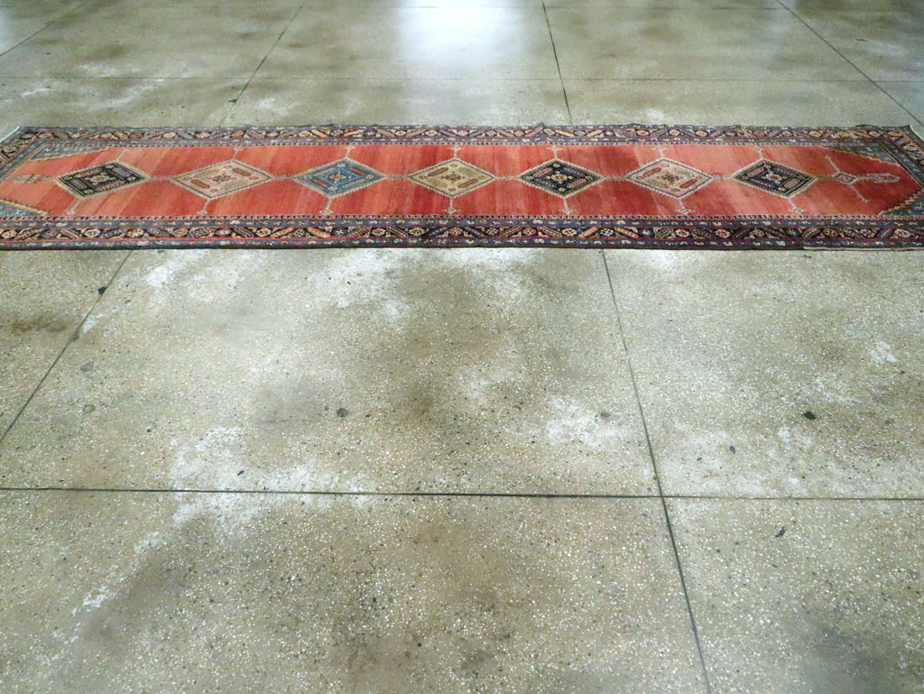 Antique Persian Bakshaish Runner, No.18510 - Staging