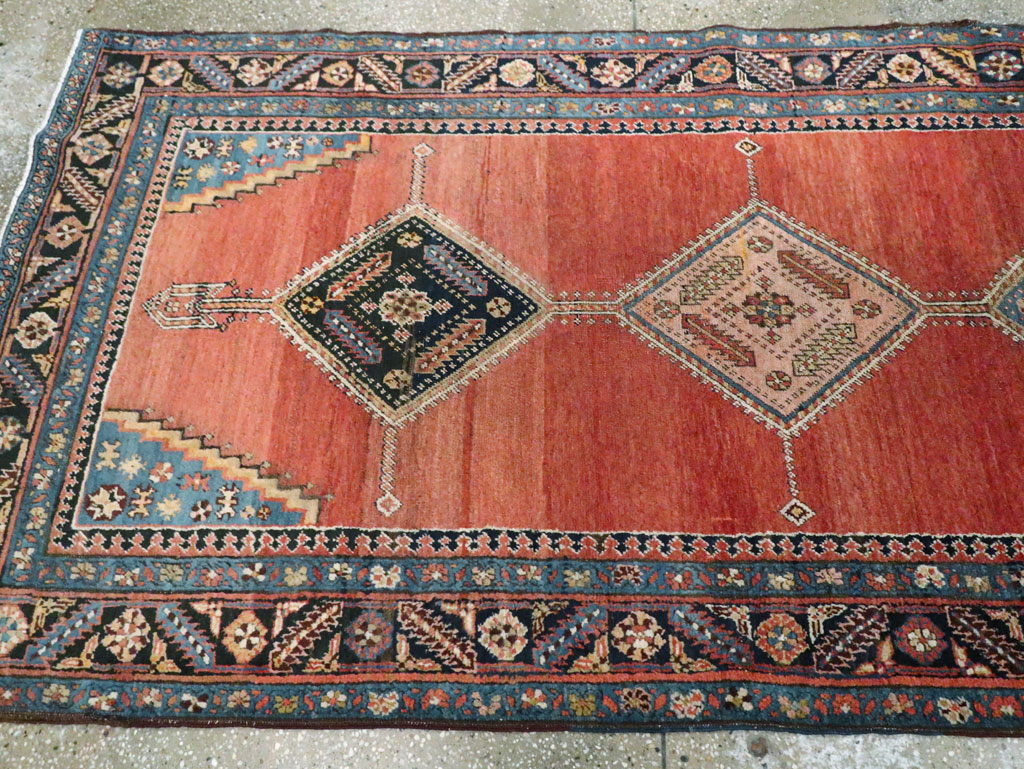 Antique Persian Bakshaish Runner, No.18510 - Staging