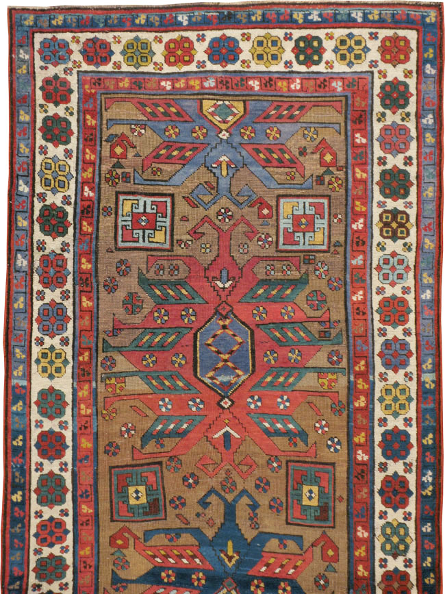 Antique Caucasian Kazak Rug, No.18514 - Staging