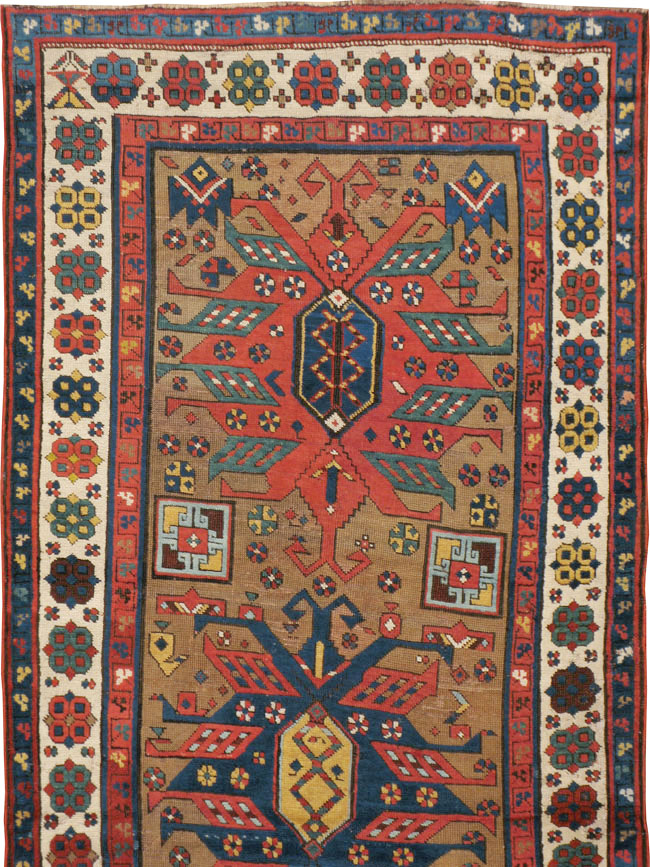 Antique Caucasian Kazak Rug, No.18514 - Staging