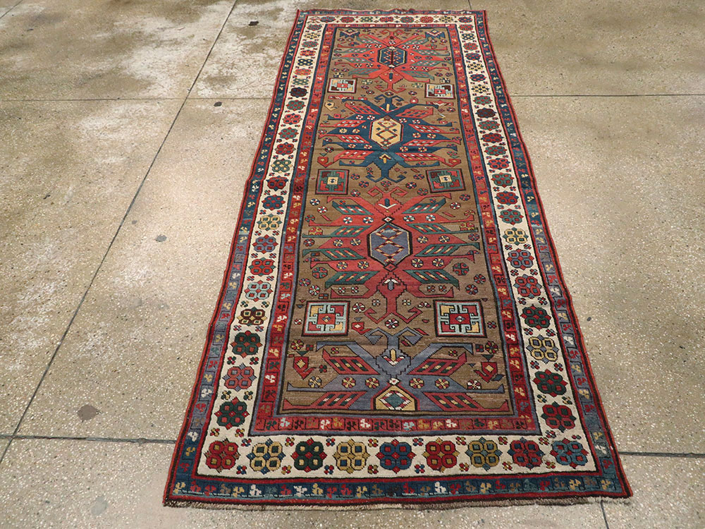 Antique Caucasian Kazak Rug, No.18514 - Staging