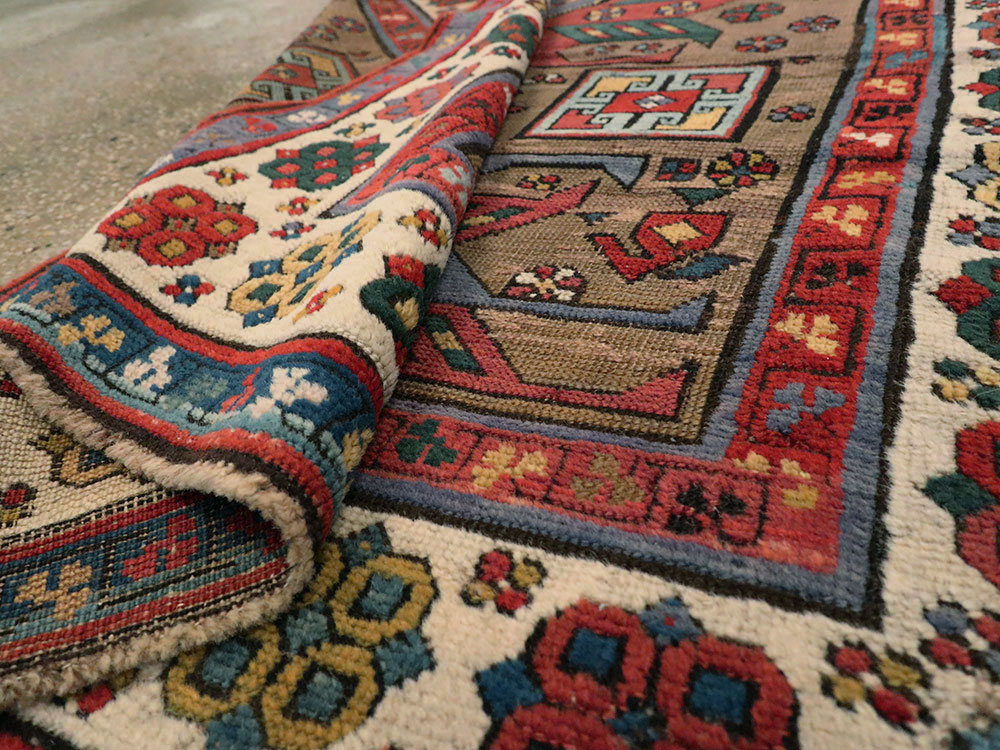 Antique Caucasian Kazak Rug, No.18514 - Staging
