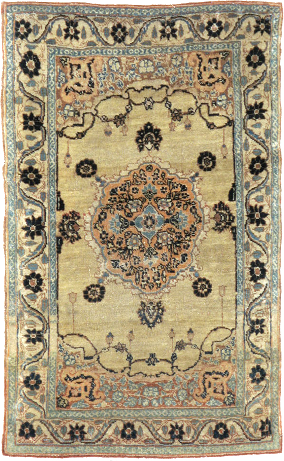 Antique Persian Tabriz Hagi Jalili Rug, No.18516 - Staging