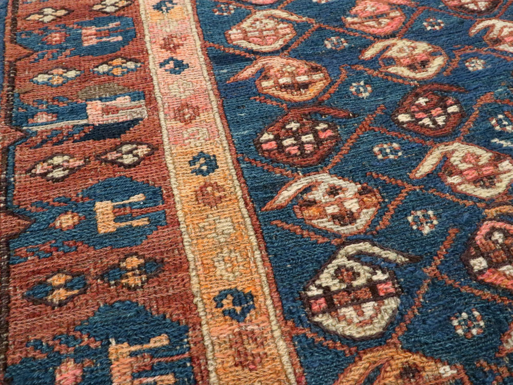 Antique Central Asian Soumak Rug, No.18521 - Staging