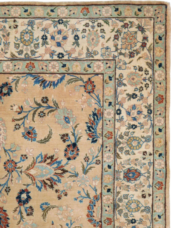 Vintage Persian Tabriz Rug, No.18528 - Staging