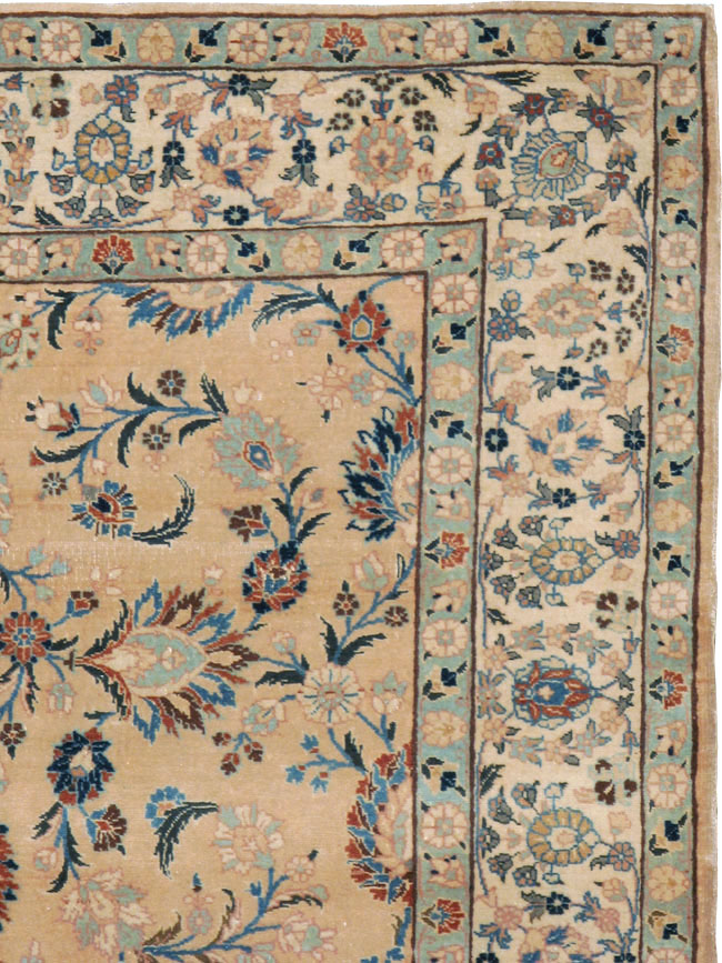 Vintage Persian Tabriz Rug, No.18528 - Staging