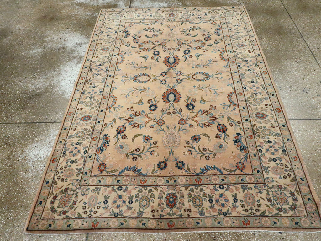 Vintage Persian Tabriz Rug, No.18528 - Staging