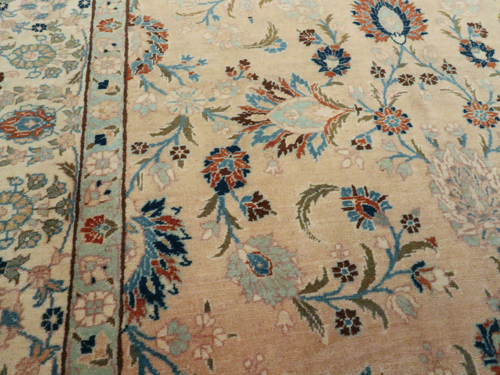 Vintage Persian Tabriz Rug, No.18528 - Staging