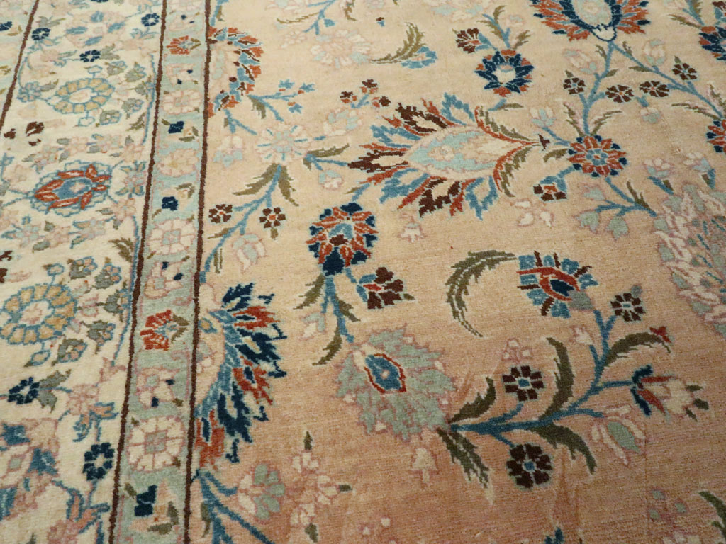 Vintage Persian Tabriz Rug, No.18528 - Staging
