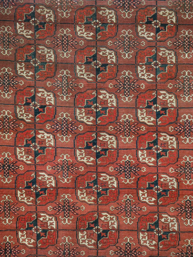 Antique Central Asian Tekke Rug, No.18529 - Staging