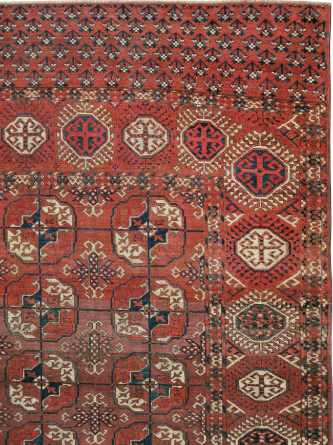 Antique Central Asian Tekke Rug, No.18529 - Staging
