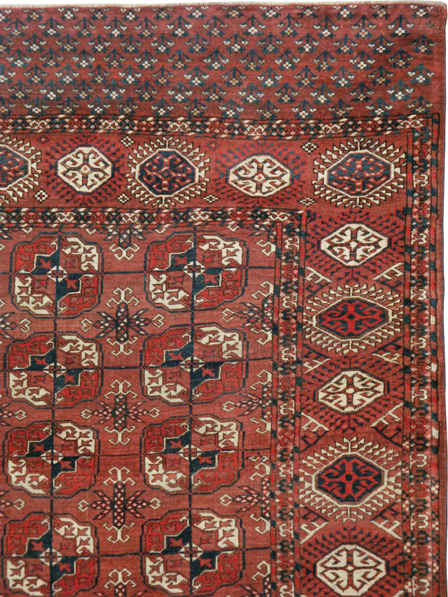 Antique Central Asian Tekke Rug, No.18529 - Staging
