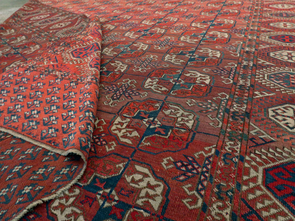 Antique Central Asian Tekke Rug, No.18529 - Staging