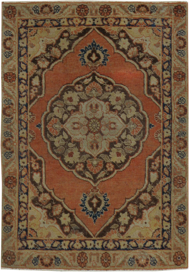 Antique Persian Tabriz Rug, No.18558 - Staging
