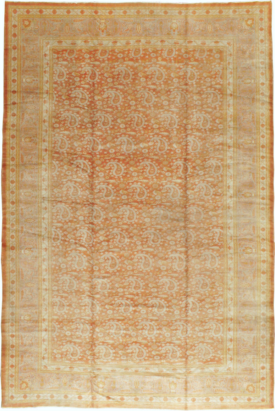 Antique Turkish Oushak Carpet, No.18569 - Staging