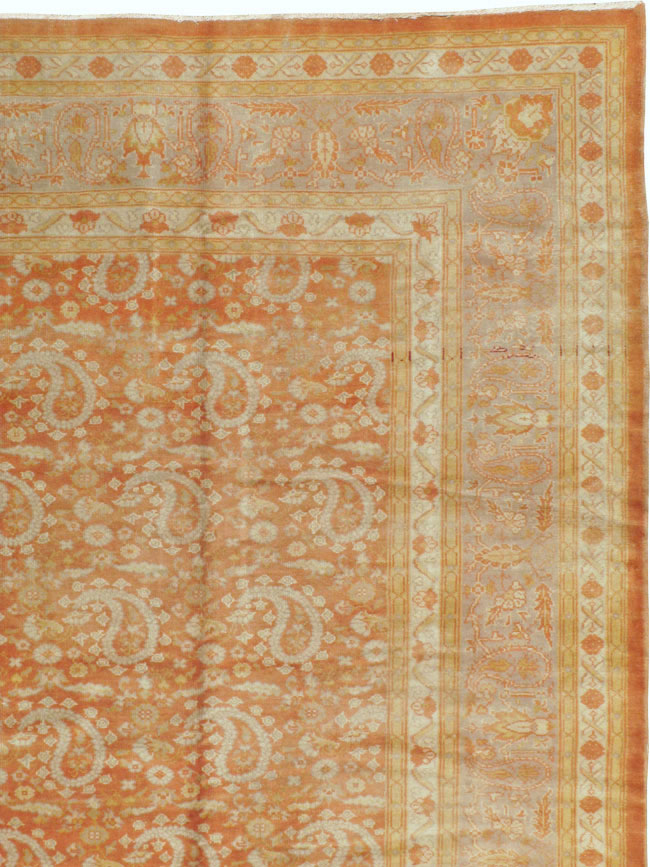 Antique Turkish Oushak Carpet, No.18569 - Staging