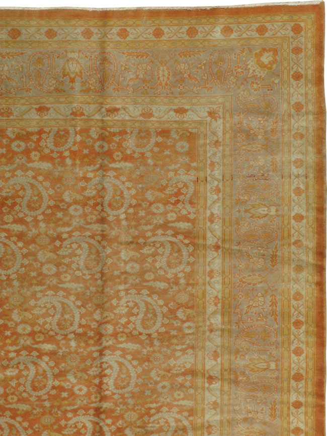 Antique Turkish Oushak Carpet, No.18569 - Staging