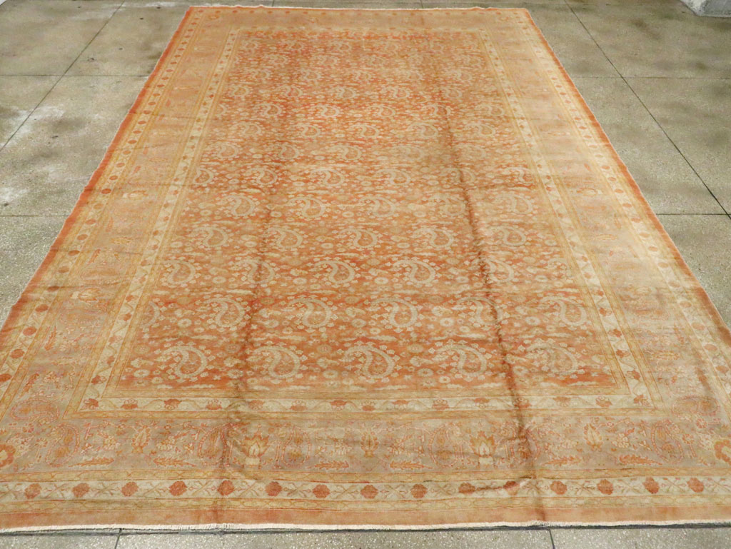 Antique Turkish Oushak Carpet, No.18569 - Staging