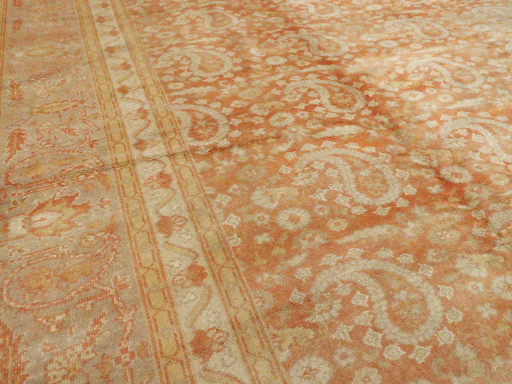 Antique Turkish Oushak Carpet, No.18569 - Staging