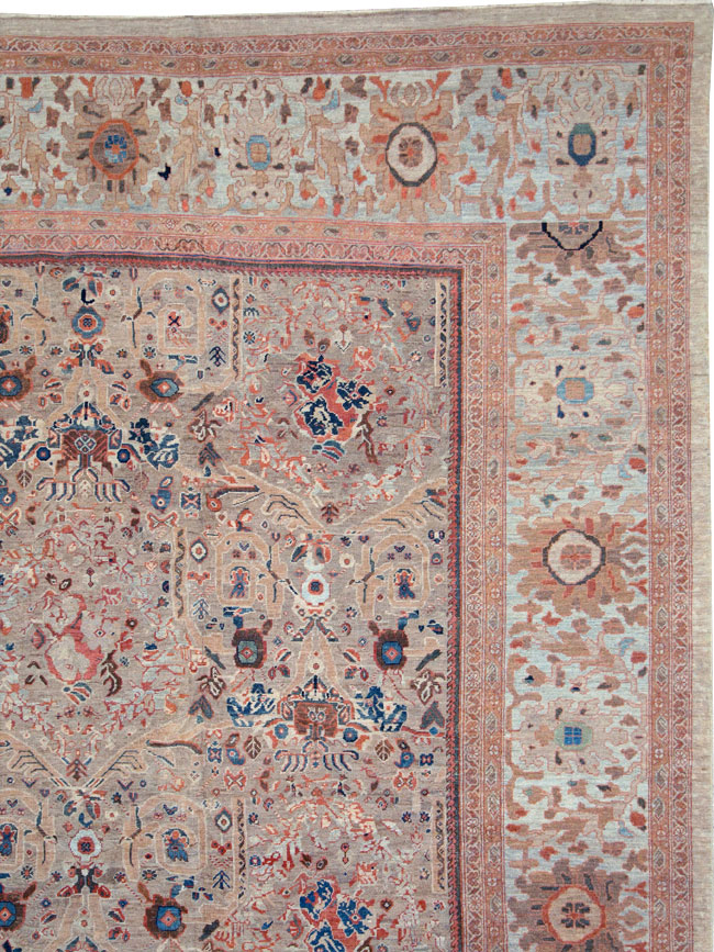 Antique Persian Mahal Carpet, No.18579 - Staging