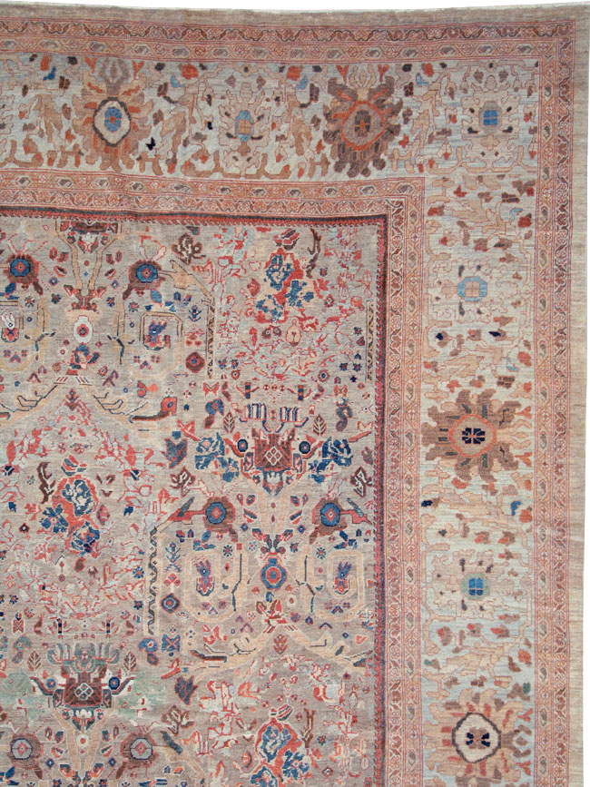 Antique Persian Mahal Carpet, No.18579 - Staging