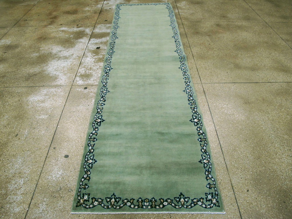 Vintage Persian Kashan Runner, No.18586 - Staging