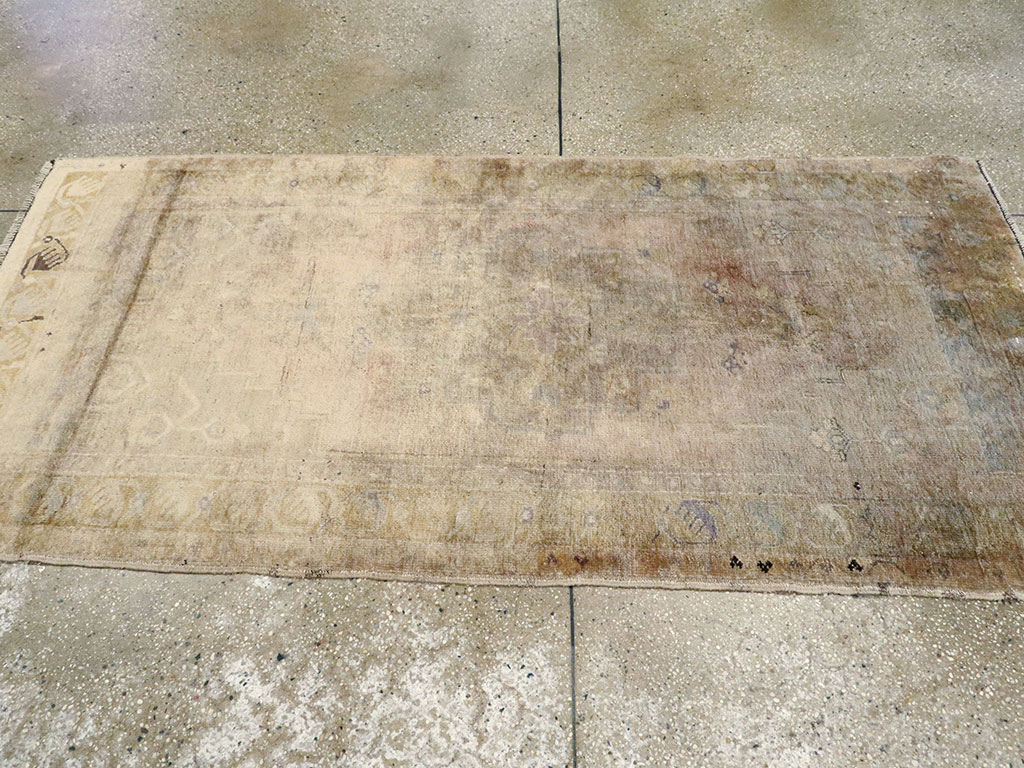 Antique Turkish Oushak Rug, No.18599 - Staging