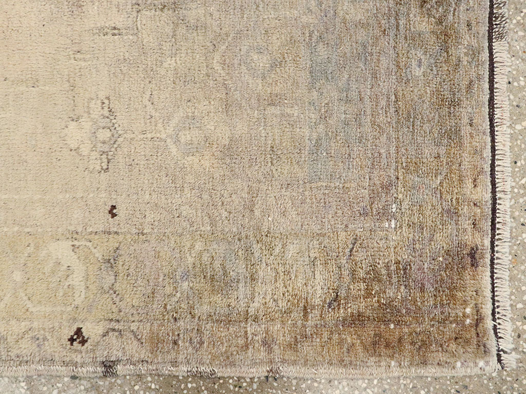 Antique Turkish Oushak Rug, No.18599 - Staging