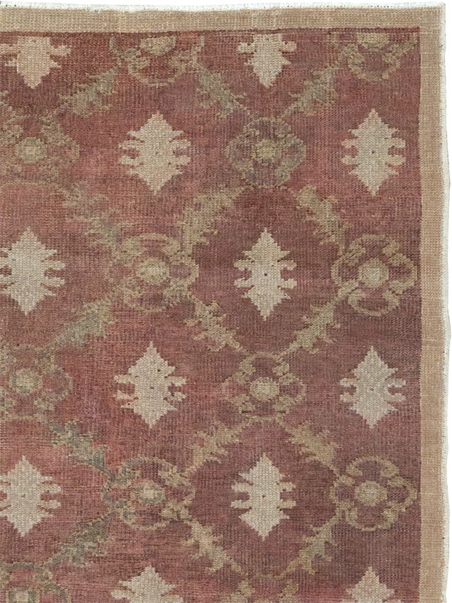 Vintage Turkish Anatolian Throw Rug, No.18618 - Staging